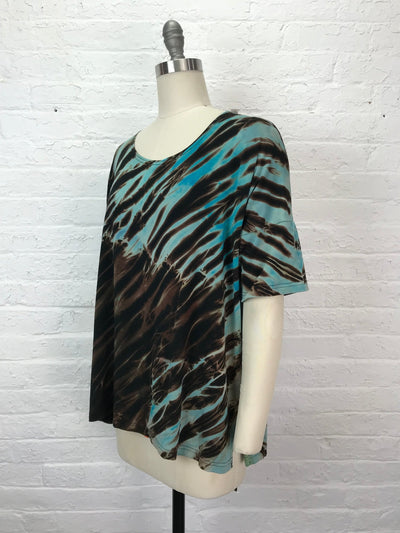 Grace Tunic in Turquoise Arashi - Cloud Candy