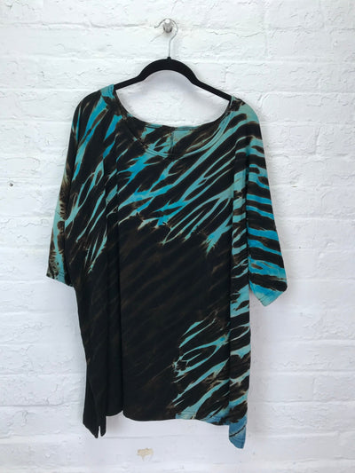 Grace Tunic in Turquoise Arashi - Cloud Candy