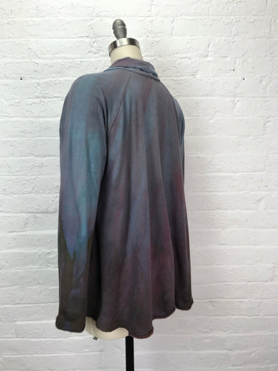 Hayley Fleece Swing Jacket with Pockets in A Foggy Day in London - One Size - Cloud Candy