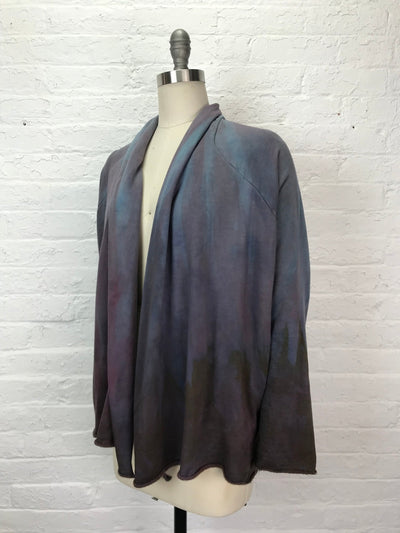 Hayley Fleece Swing Jacket with Pockets in A Foggy Day in London - One Size - Cloud Candy