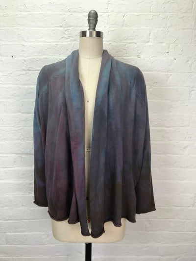 Hayley Fleece Swing Jacket with Pockets in A Foggy Day in London - One Size - Cloud Candy