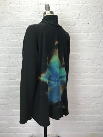 Hayley Fleece Swing Jacket with Pockets in Blue Star - One Size - Cloud Candy