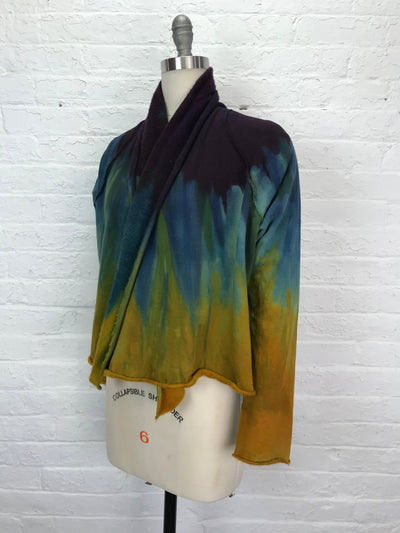 Heavyweight Fleece Crop Jacket in Forest Ember - Cloud Candy