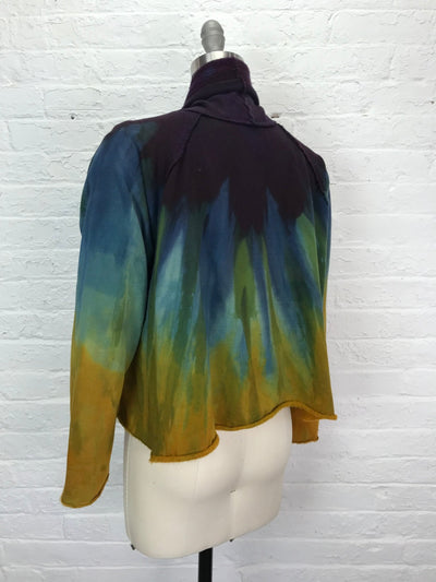 Heavyweight Fleece Crop Jacket in Forest Ember - Cloud Candy