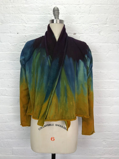 Heavyweight Fleece Crop Jacket in Forest Ember - Cloud Candy