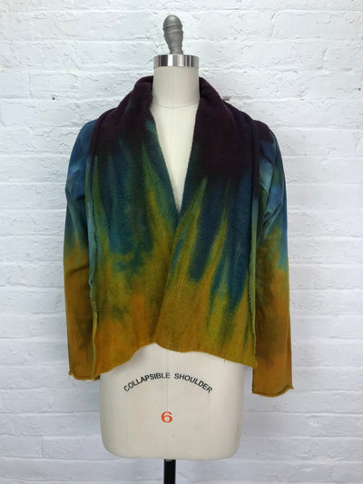 Heavyweight Fleece Crop Jacket in Forest Ember - Cloud Candy