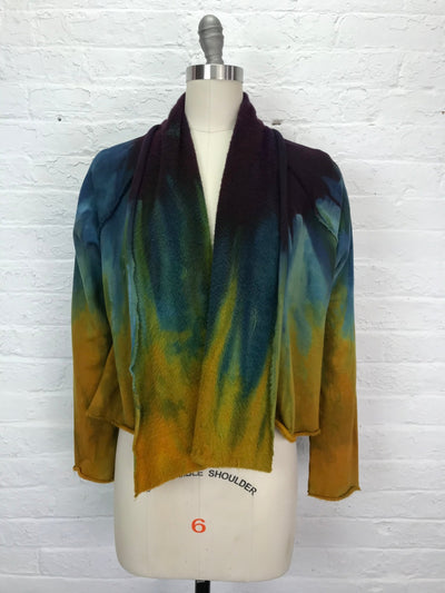 Heavyweight Fleece Crop Jacket in Forest Ember - Cloud Candy