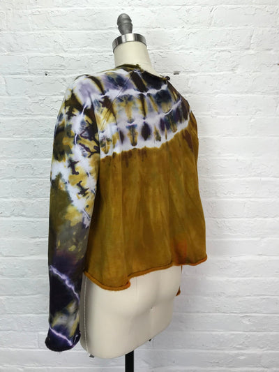 Heavyweight Fleece Cropped Sweatshirt in Caramel Suede - Cloud Candy