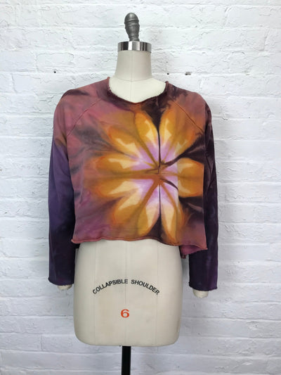 Heavyweight Fleece Cropped Sweatshirt in Golden Hour - Cloud Candy