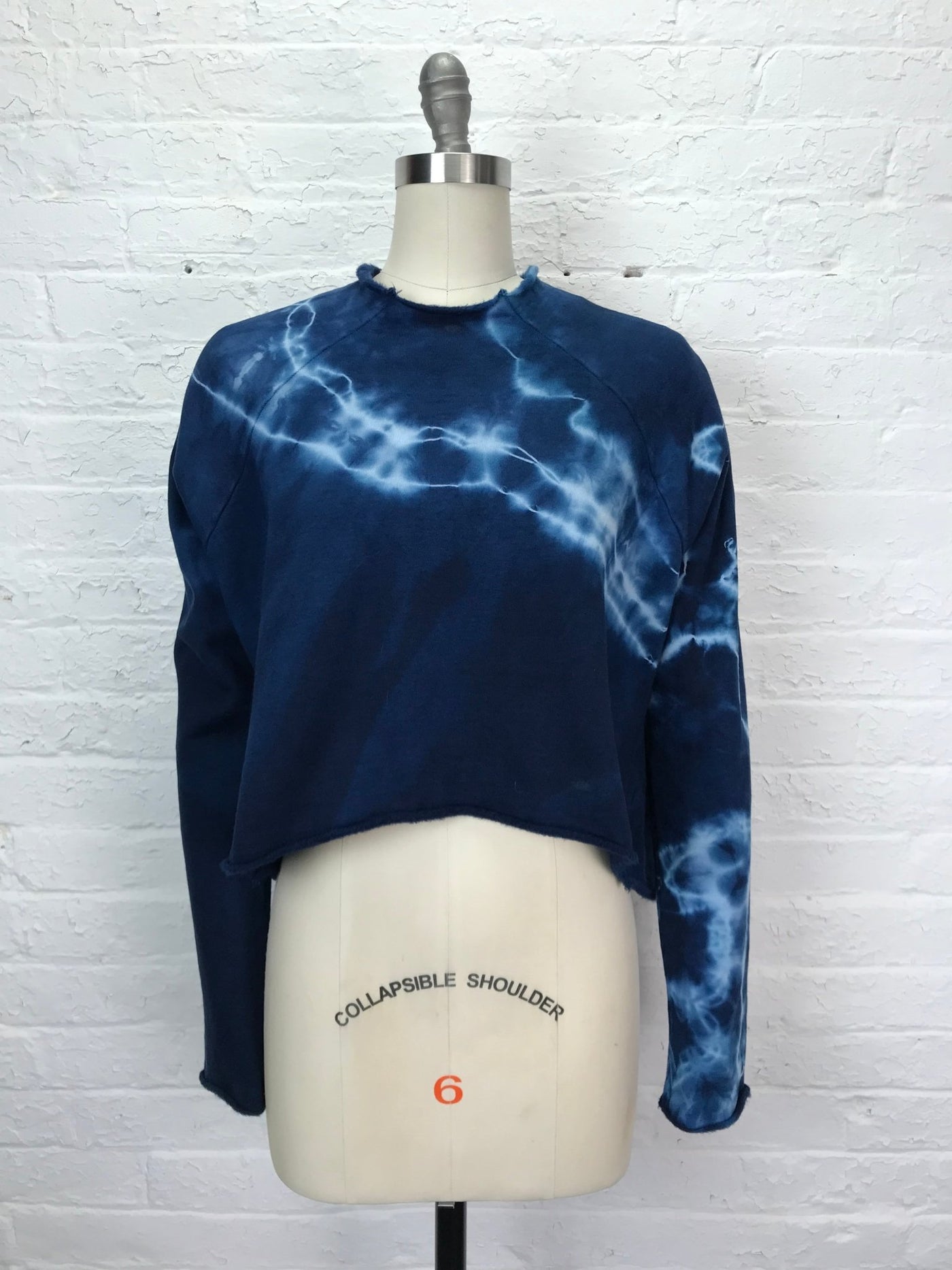 Heavyweight Fleece Cropped Sweatshirt in Midnight Lightning - Cloud Candy