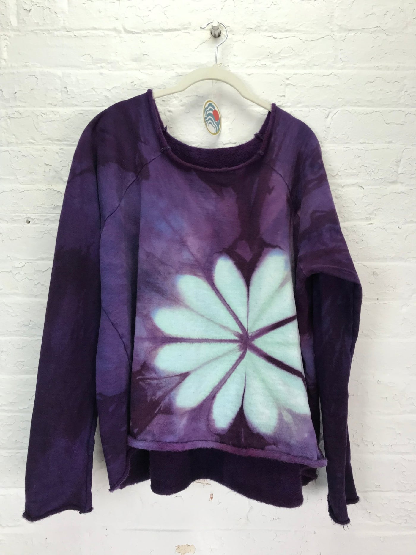 Heavyweight Fleece Sweatshirt in Minty Mountain Blossom - Cloud Candy