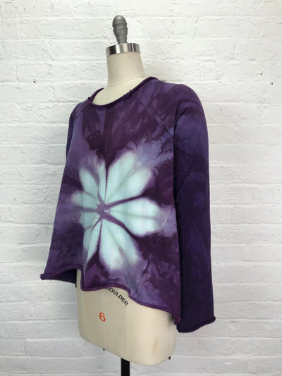 Heavyweight Fleece Sweatshirt in Minty Mountain Blossom - Cloud Candy