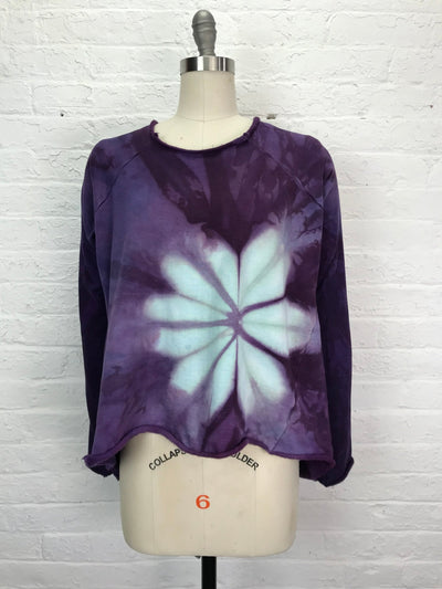 Heavyweight Fleece Sweatshirt in Minty Mountain Blossom - Cloud Candy
