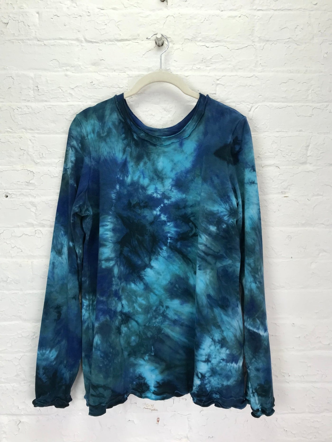 Isabella Long Sleeve Top in Blue Typhoon - Cloud Candy