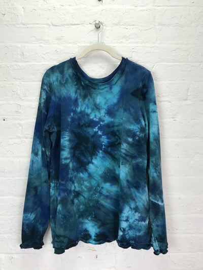 Isabella Long Sleeve Top in Blue Typhoon - Cloud Candy