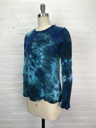 Isabella Long Sleeve Top in Blue Typhoon - Cloud Candy