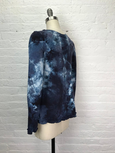 Isabella Long Sleeve Top in Dark Denim Tangle - Cloud Candy