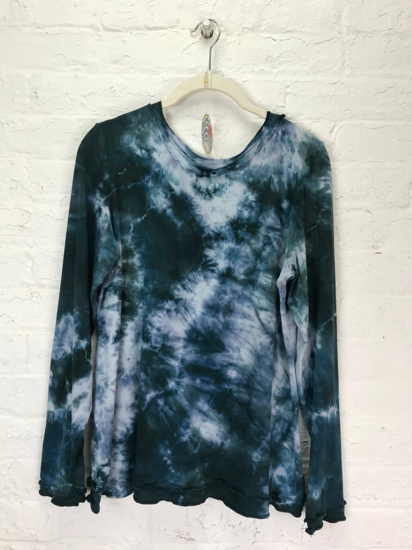 Isabella Long Sleeve Top in Stormy Seas - Cloud Candy