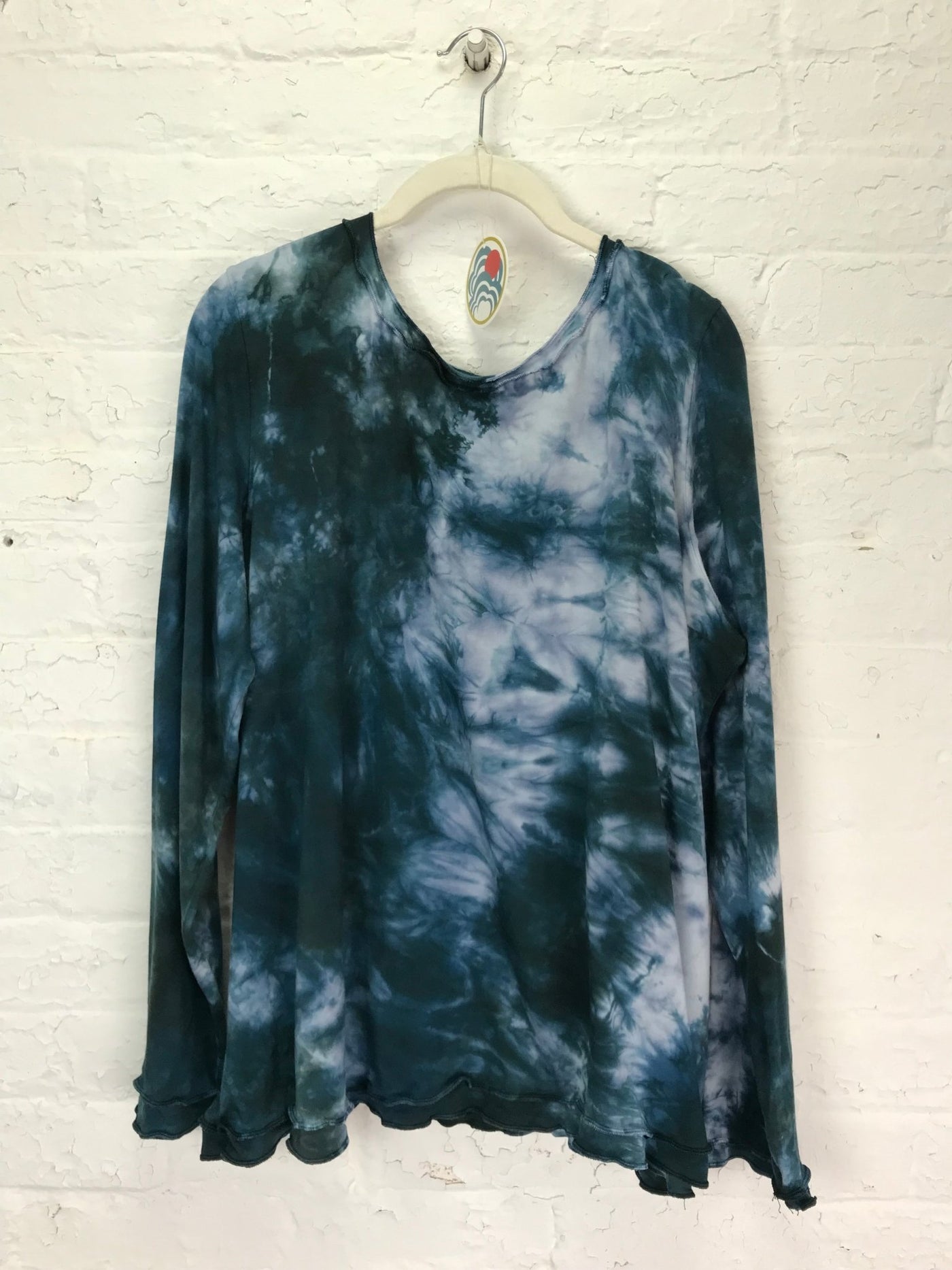 Isabella Long Sleeve Top in Stormy Seas - Cloud Candy