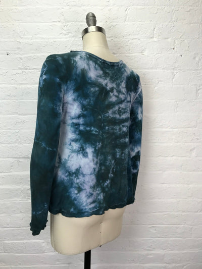 Isabella Long Sleeve Top in Stormy Seas - Cloud Candy