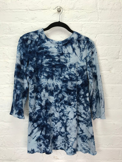 Jane 3/4 Sleeve Top in Denim Sparkle - Cloud Candy