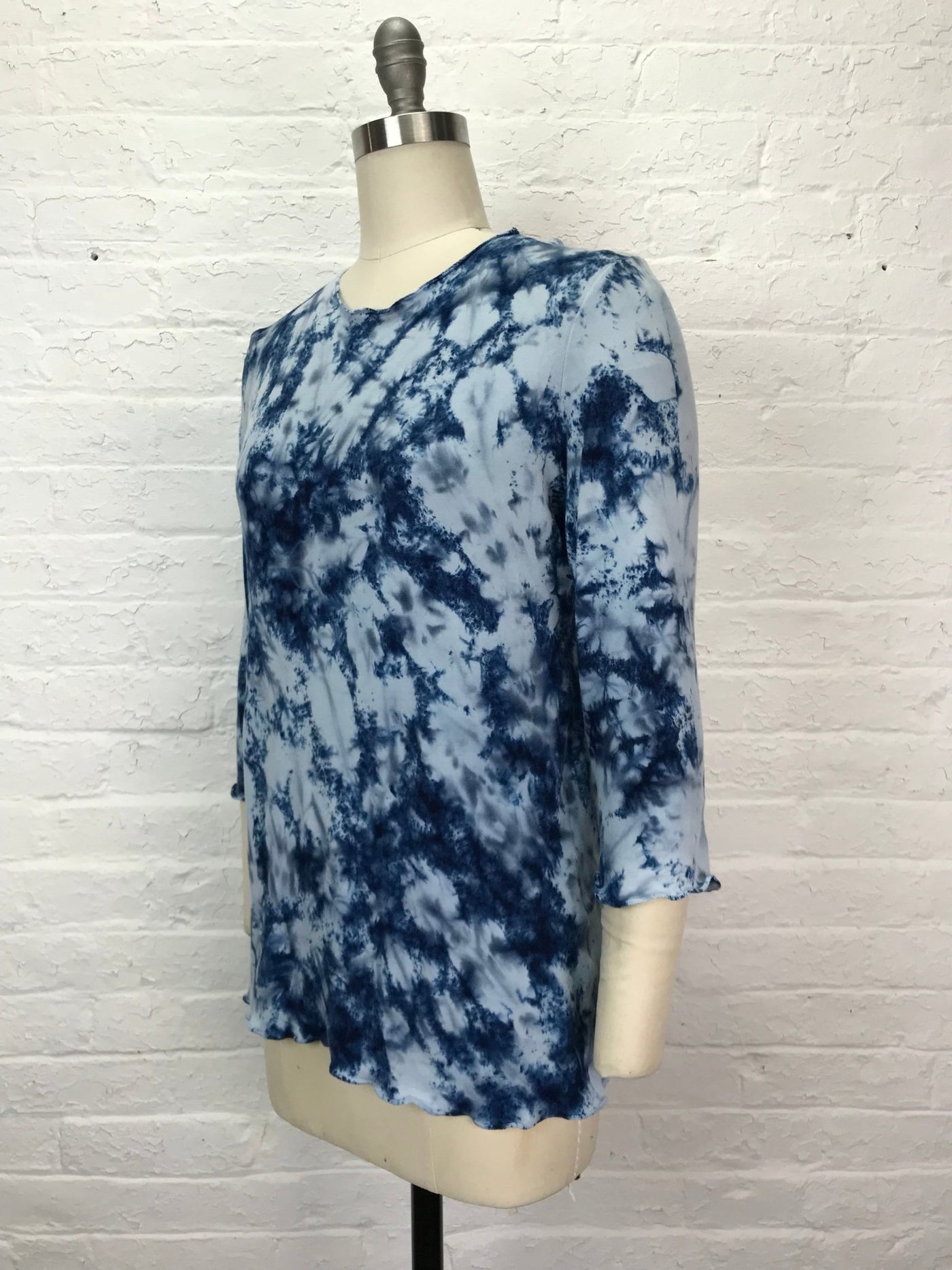 Jane 3/4 Sleeve Top in Denim Sparkle - Cloud Candy
