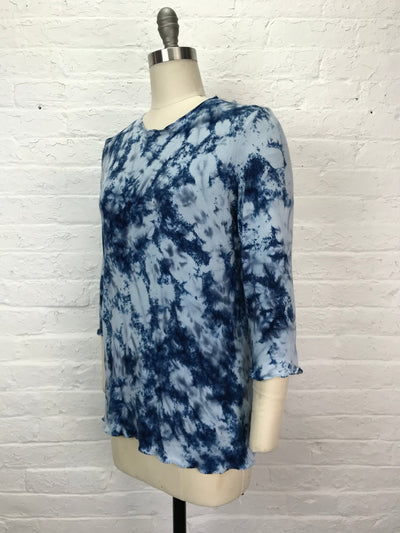 Jane 3/4 Sleeve Top in Denim Sparkle - Cloud Candy
