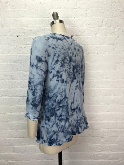 Jane 3/4 Sleeve Top in Denim Sparkle - Cloud Candy