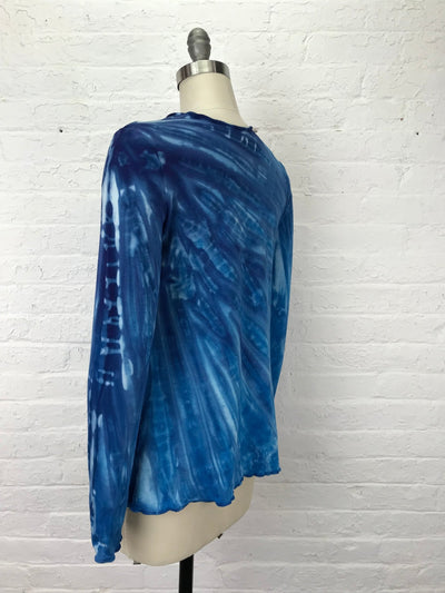 Jane Long Sleeve Top in Cobalt Shadow - Cloud Candy