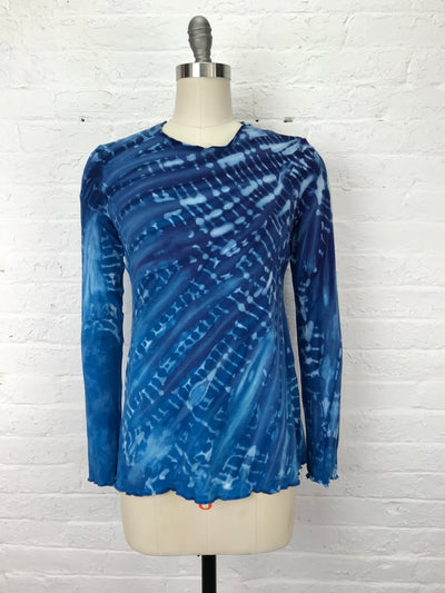Jane Long Sleeve Top in Cobalt Shadow - Cloud Candy