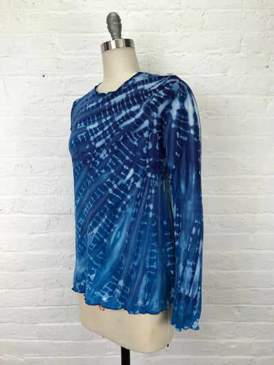 Jane Long Sleeve Top in Cobalt Shadow - Cloud Candy