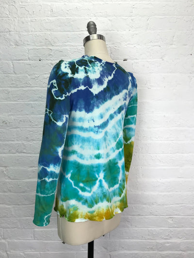 Jane Long Sleeve Top in Ocean Geode - Cloud Candy