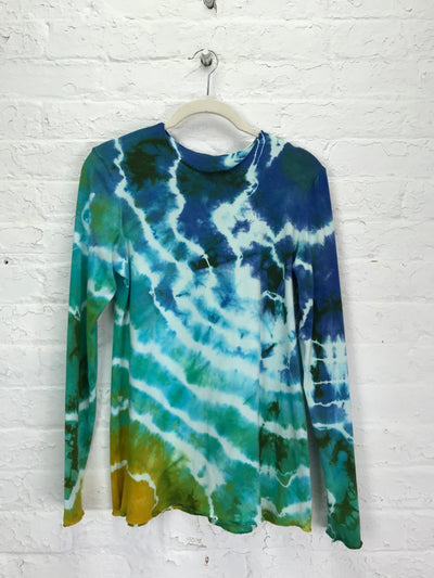Jane Long Sleeve Top in Ocean Geode - Cloud Candy