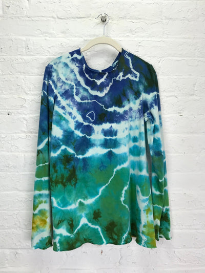 Jane Long Sleeve Top in Ocean Geode - Cloud Candy