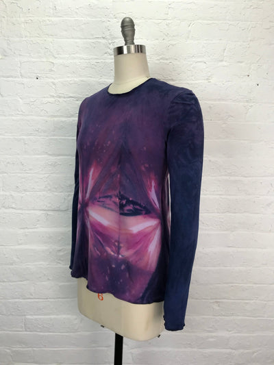 Jane Long Sleeve Top in Purple Starfish Flower - Cloud Candy