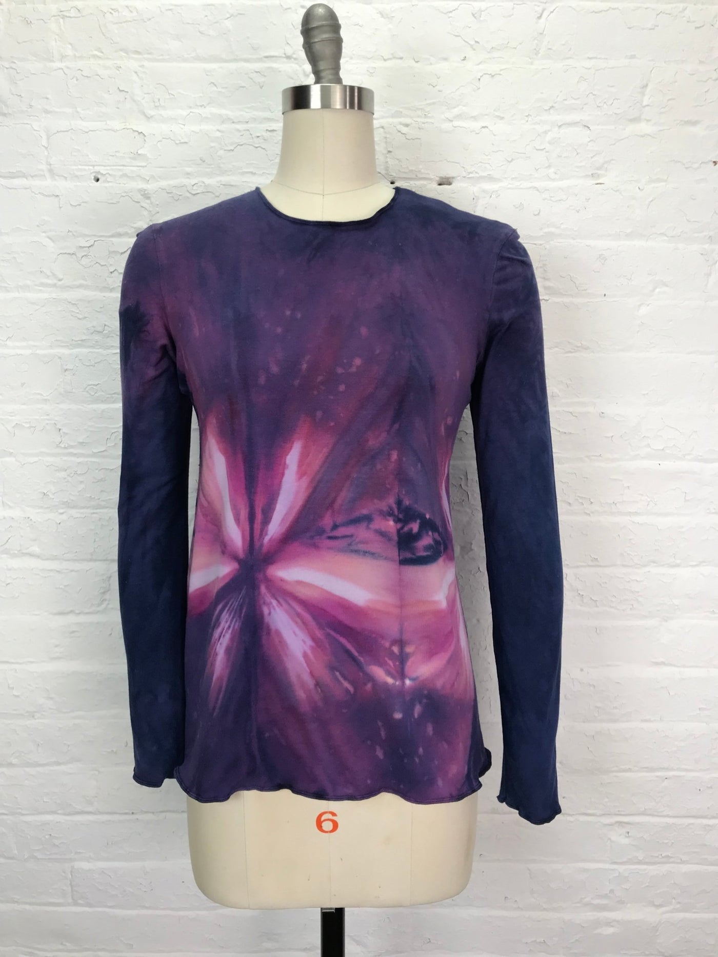 Jane Long Sleeve Top in Purple Starfish Flower - Cloud Candy