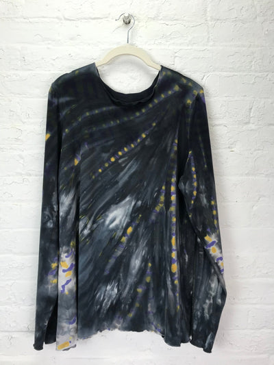 Jane Long Sleeve Top in Rainy City Night - Cloud Candy