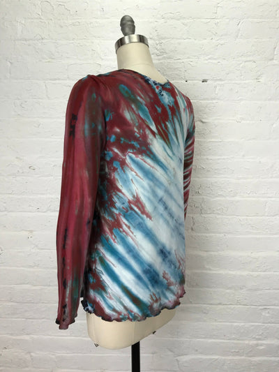 Jane Long Sleeve Top in Senegal Symphony - Cloud Candy