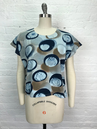 Juni Cap Sleeve Top in Molecular Mycology - Cloud Candy