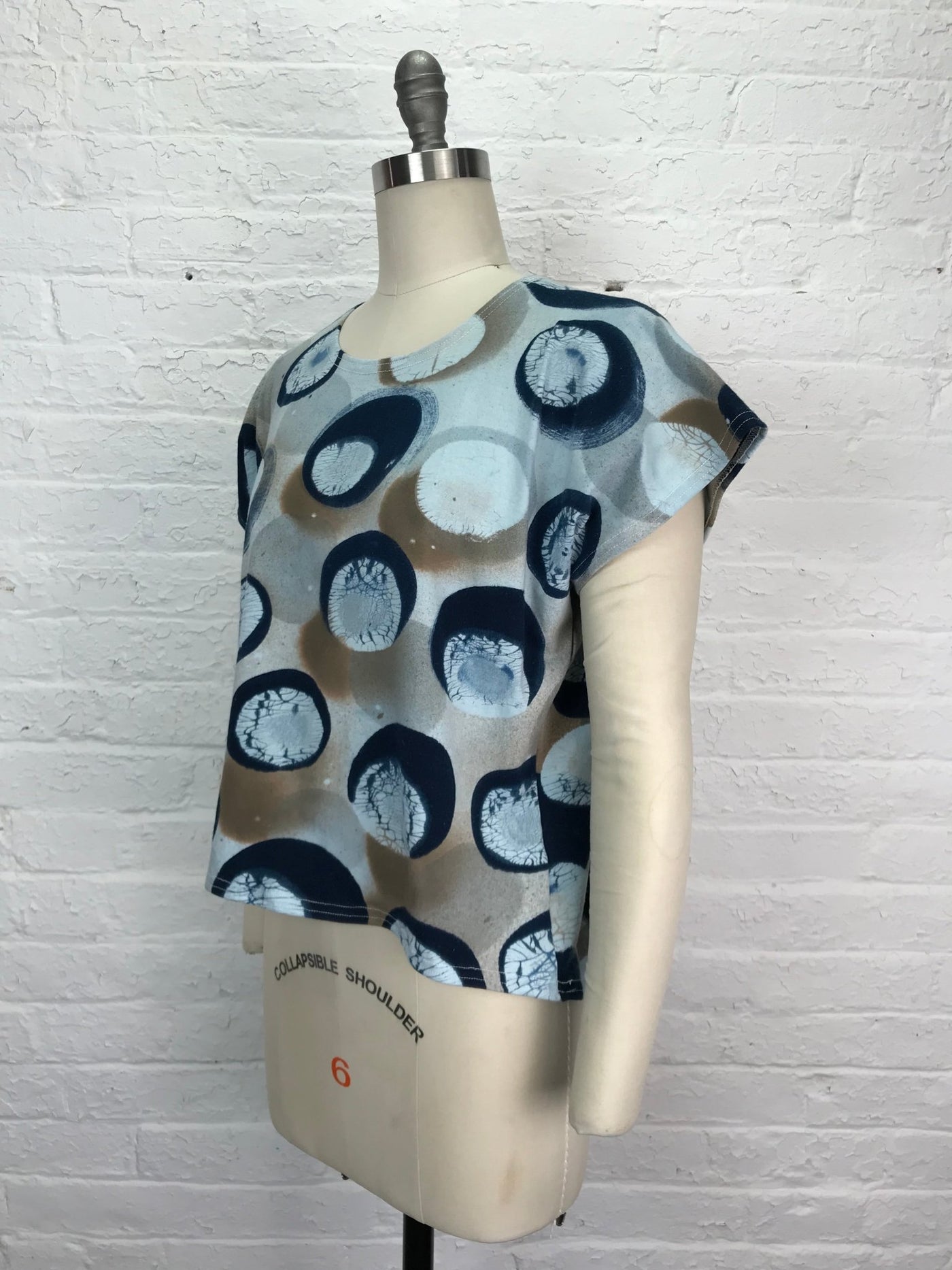 Juni Cap Sleeve Top in Molecular Mycology - Cloud Candy