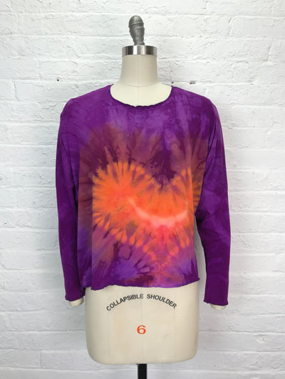 Juni Long Sleeve Shirt in Smiling Heart - Cloud Candy