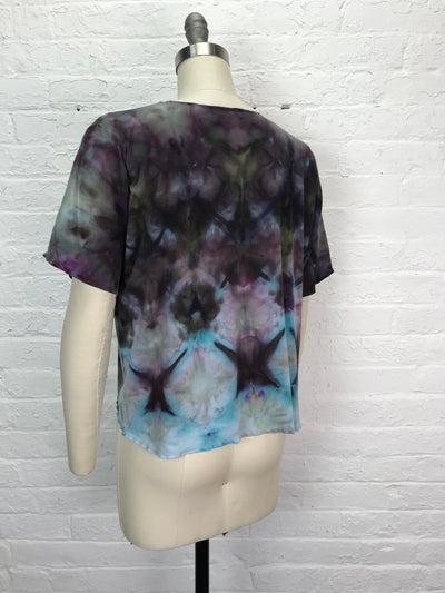 Juni Short Sleeve Petite Top in European Water Chestnut - Cloud Candy
