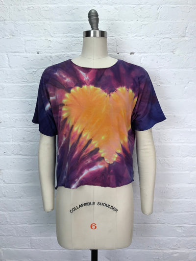 Juni Short Sleeve Petite Top in Hearts on Fire - Cloud Candy