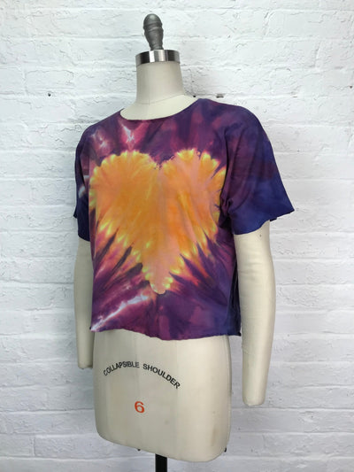 Juni Short Sleeve Petite Top in Hearts on Fire - Cloud Candy
