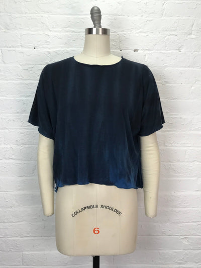 Juni Short Sleeve Petite Top in Ink & Ether - One Size - Cloud Candy