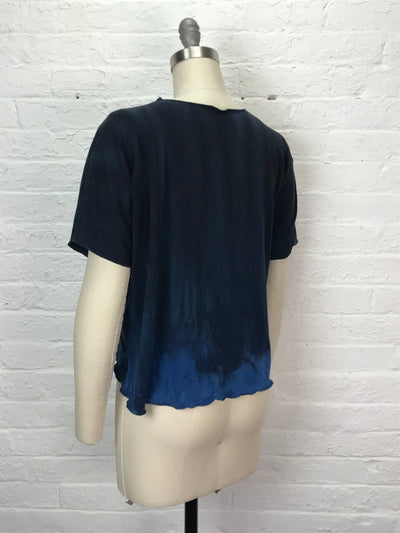 Juni Short Sleeve Petite Top in Ink & Ether - One Size - Cloud Candy