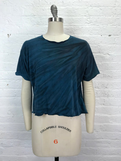 Juni Short Sleeve Petite Top in Sea Wave - One Size - Cloud Candy