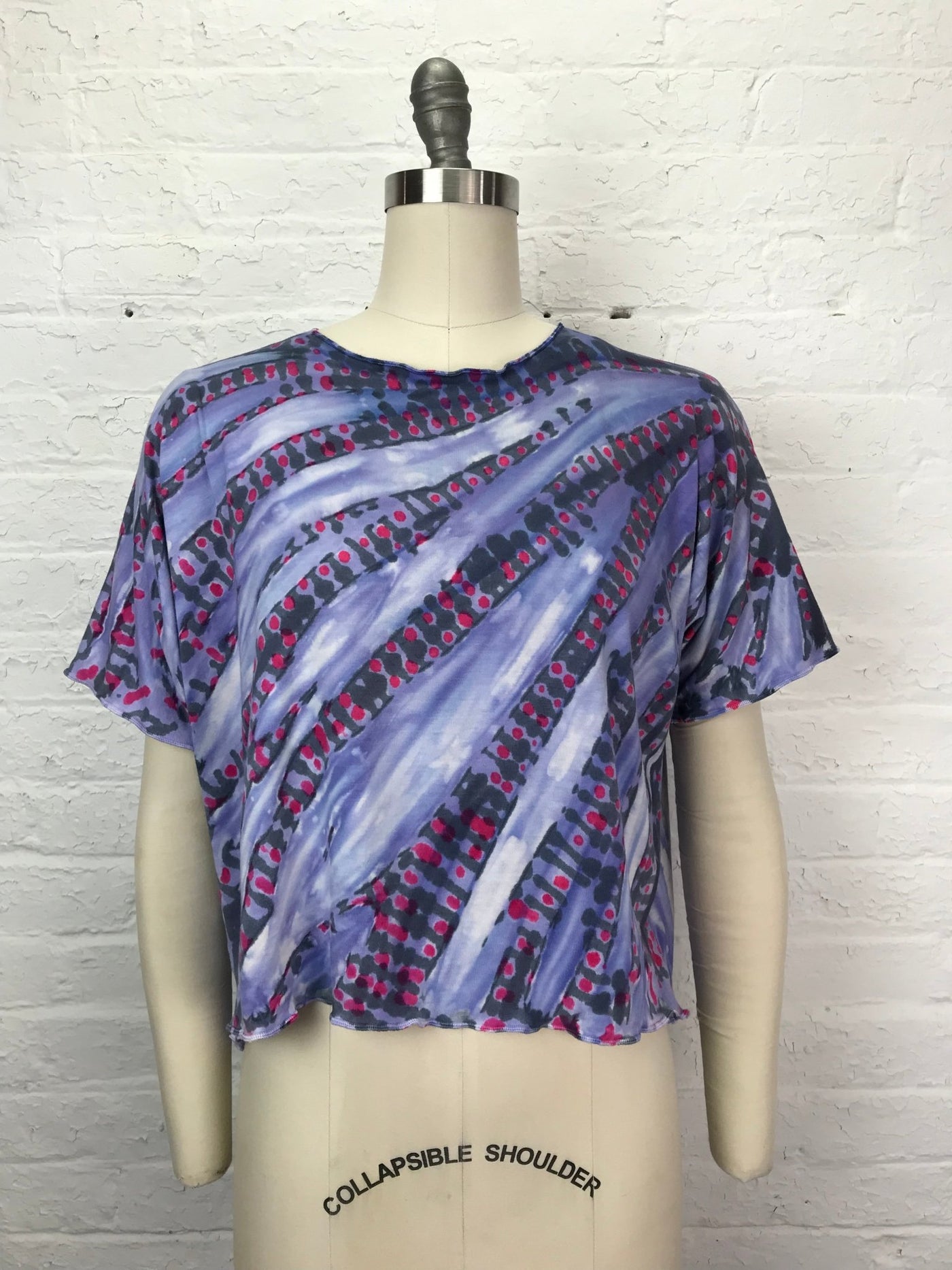 Juni Short Sleeve Petite Top in Sky Berry - One Size - Cloud Candy