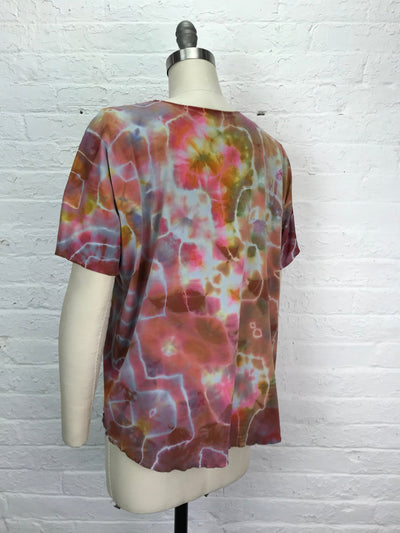 Juni Short Sleeve Shirt in Late Summer Glitch - Cloud Candy
