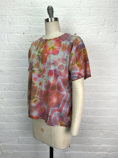 Juni Short Sleeve Shirt in Late Summer Glitch - Cloud Candy